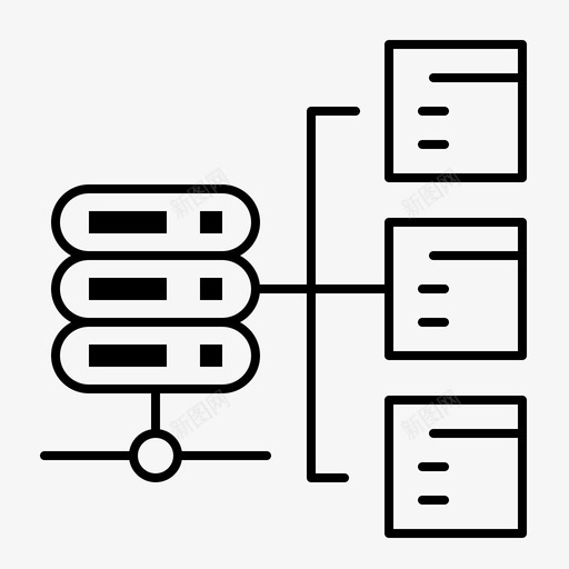 网络服务器共享图标svg_新图网 https://ixintu.com 共享 托管 服务器 社交 网络