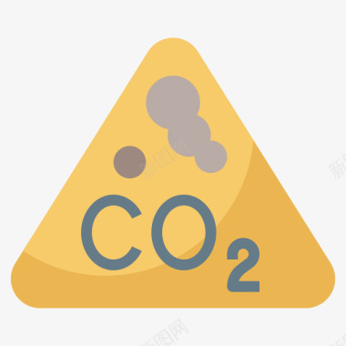 二氧化碳核元素5扁平图标图标