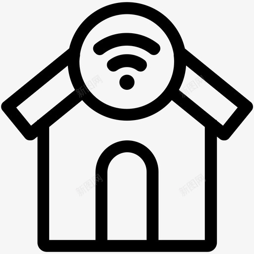 智能住宅wifi物业图标svg_新图网 https://ixintu.com wifi 智能住宅 物业