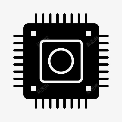 芯片计算机硬件图标svg_新图网 https://ixintu.com 微芯片 数据管理 硬件 芯片 计算机