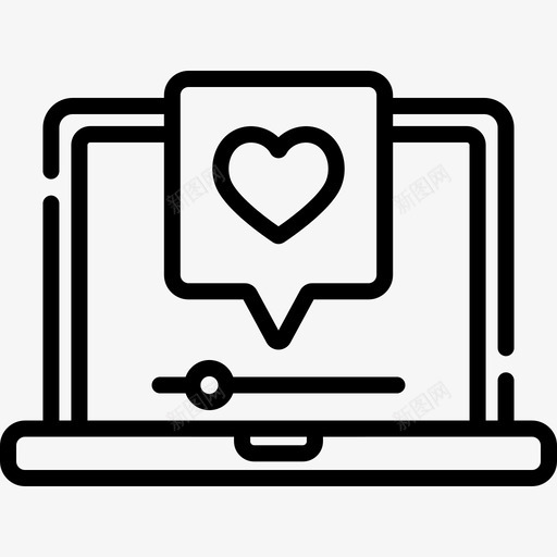 笔记本电脑love92线性图标svg_新图网 https://ixintu.com love 电脑 笔记本 线性