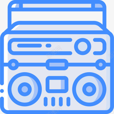 Boombox八十年代16蓝色图标图标