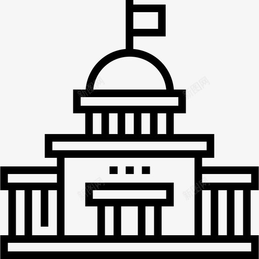 国会大厦投票选举13直系图标svg_新图网 https://ixintu.com 国会 大厦 投票 直系 选举