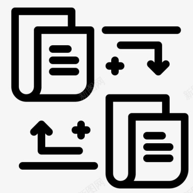 文件传输任务和项目管理图标图标