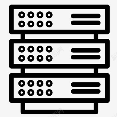 服务器网络机架图标图标