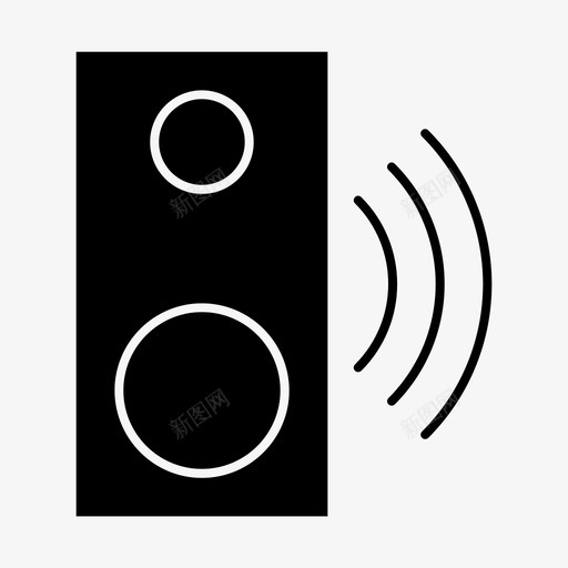 扬声器扩音器声音图标svg_新图网 https://ixintu.com 声音 扩音器 扬声器 技术符号 音量