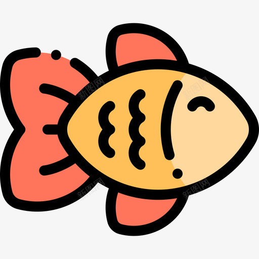 鱼宠物33线性颜色图标svg_新图网 https://ixintu.com 宠物 线性 颜色