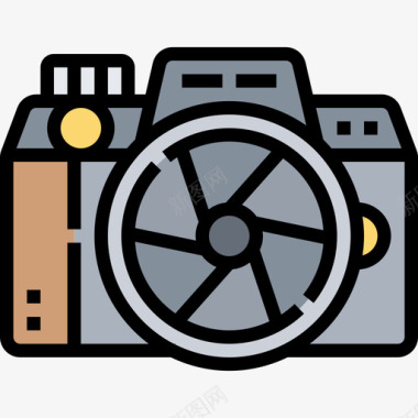 照相机照相机及附件4线颜色图标图标