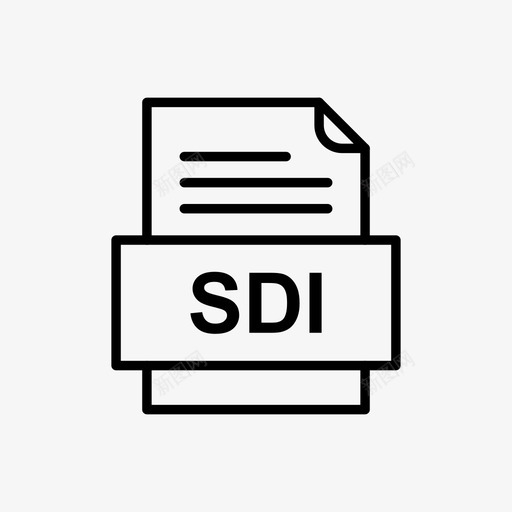 sdi文件格式文件类型图标svg_新图网 https://ixintu.com sdi 文件 格式 类型