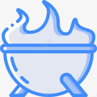 烧烤烧烤5蓝色图标图标