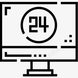 8小时24小时接触8线性图标高清图片