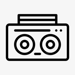青年人听收音机收音机扩音器听图标高清图片
