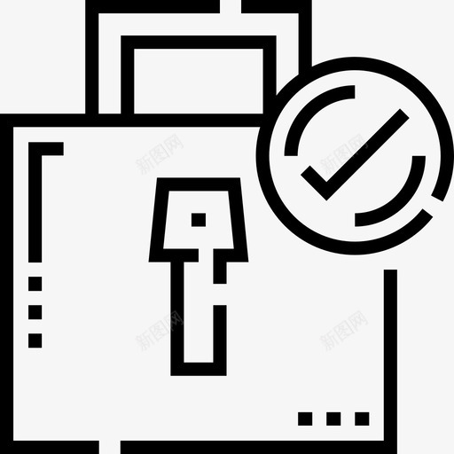 挂锁保护和安全7线性图标svg_新图网 https://ixintu.com 保护和安全7 挂锁 线性