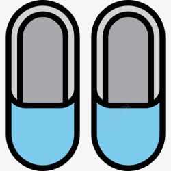 浴室拖鞋拖鞋浴室18线性颜色图标高清图片