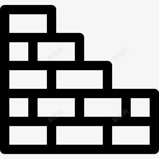 砖墙建筑17线性图标svg_新图网 https://ixintu.com 建筑 砖墙 线性