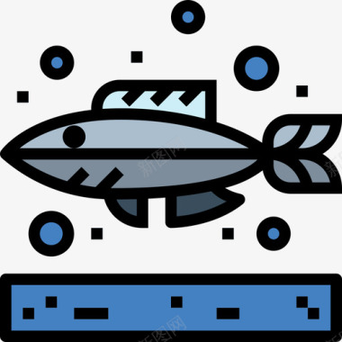 鱼水族馆3线颜色图标图标