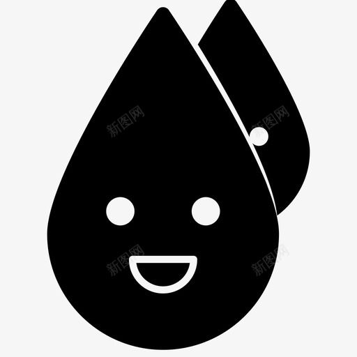 水滴表情符号表情符号情感图标svg_新图网 https://ixintu.com 图标 情感 水滴 符号 表情
