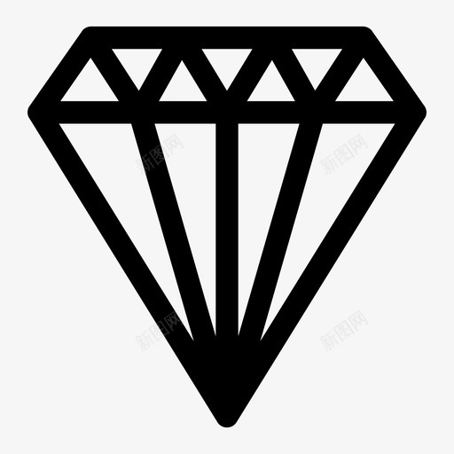 钻石宝石珠宝图标svg_新图网 https://ixintu.com 奢侈品 宝石 珠宝 贵重物品 钻石