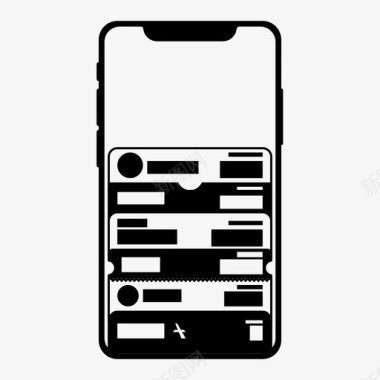 iphonex钱包应用程序门票图标图标