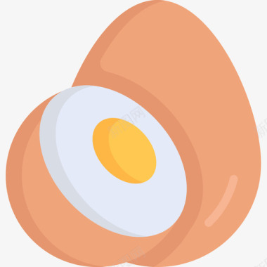 鸡蛋营养4扁平图标图标