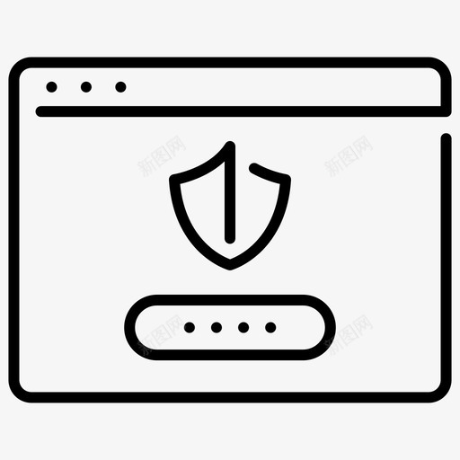 网站安全浏览器密码图标svg_新图网 https://ixintu.com 密码 浏览器 用户界面 网站安全 网站类型