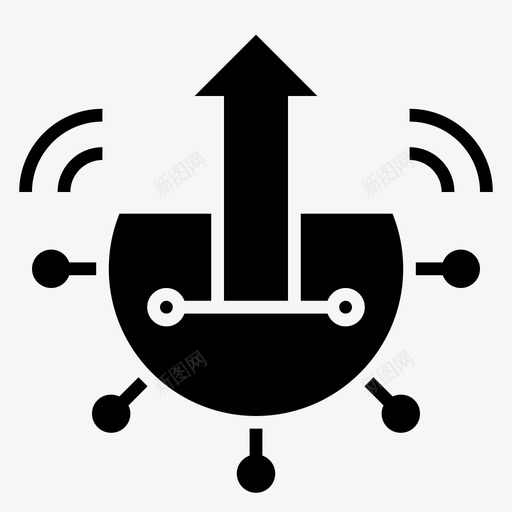数据互联网移动图标svg_新图网 https://ixintu.com 上传 互联网 在线 数据 移动 网络