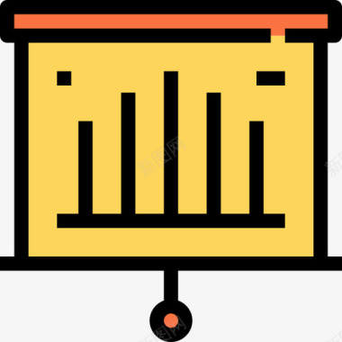 投影屏幕商业元素4线颜色图标图标