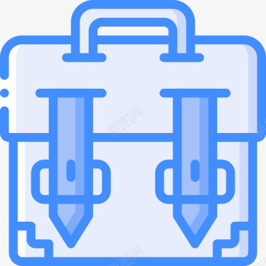 公文包平面78蓝色图标图标