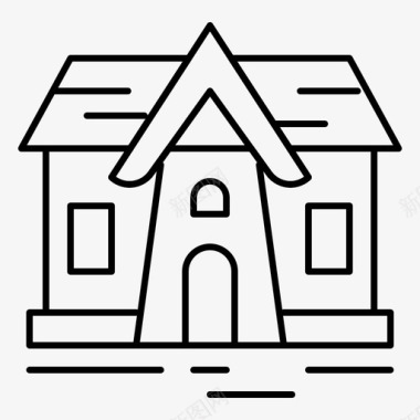 建筑房屋房地产图标图标