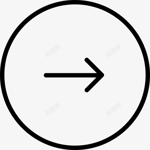 带圆的右箭头外部链接直线图标svg_新图网 https://ixintu.com 圆的 外部 直线 箭头 链接