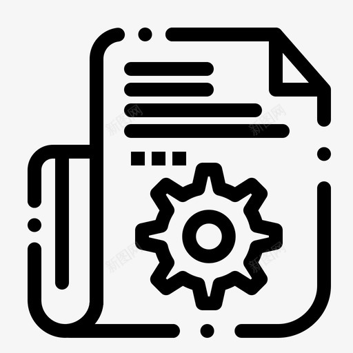 文档文件夹设置图标svg_新图网 https://ixintu.com 工具 数据管理 文件夹 文档 设置