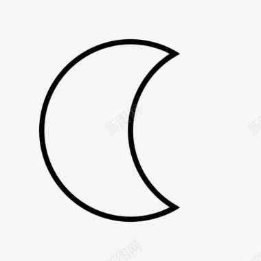 月亮圆几何图标图标