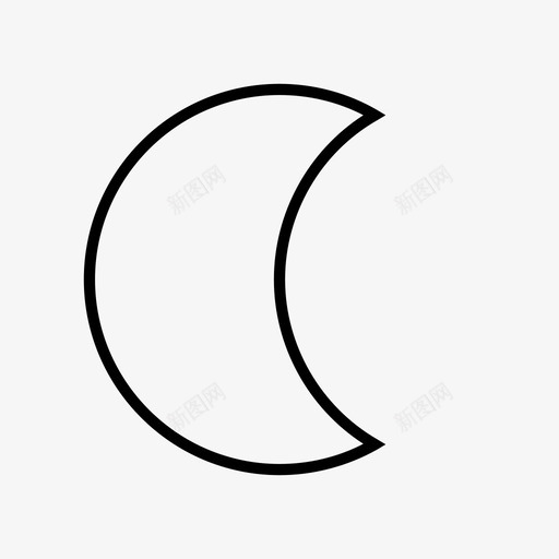 月亮圆几何图标svg_新图网 https://ixintu.com 几何 多边形 夜晚 形状 月亮
