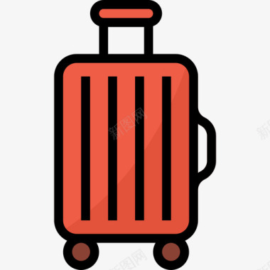 行李箱141号酒店原色图标图标