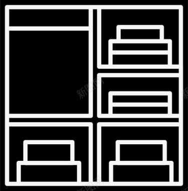 橱柜抽屉家具图标图标