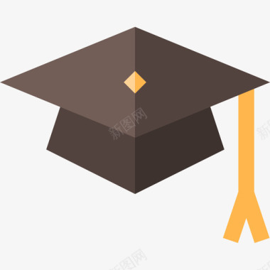 毕业帽大学38平头图标图标