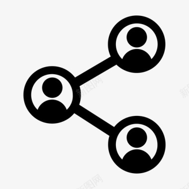 网络商业联系图标图标