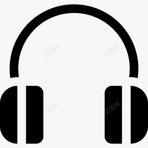 耳机电子设备68填充图标svg_新图网 https://ixintu.com 填充 电子设备 耳机