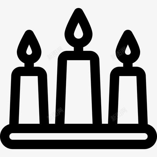 蜡烛新年46直系图标svg_新图网 https://ixintu.com 新年46 直系 蜡烛