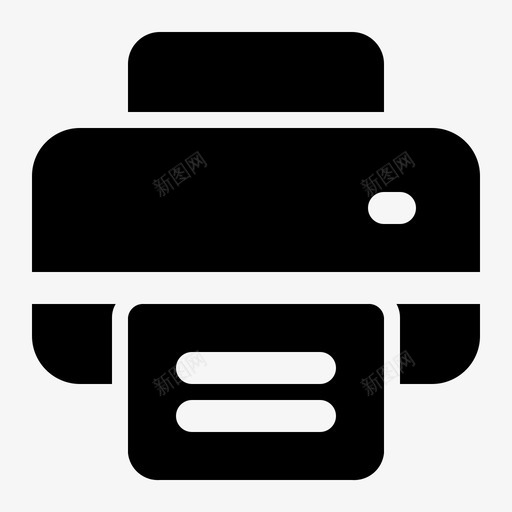 打印机设备机器图标svg_新图网 https://ixintu.com 办公室 工作 打印机 机器 设备