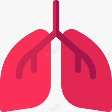 肺活跃生活方式25平坦图标图标
