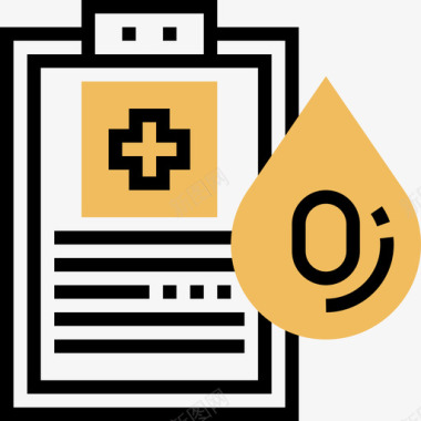 健康报告献血30黄影图标图标