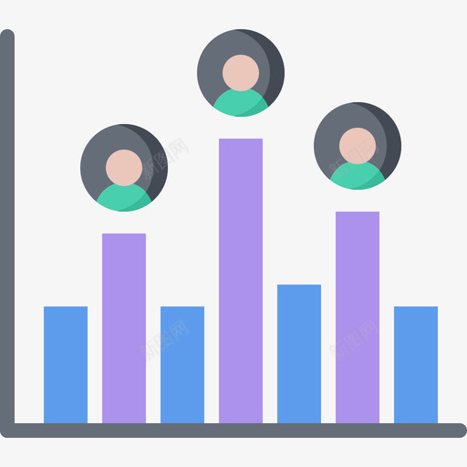 条形图营销107扁平图标svg_新图网 https://ixintu.com 扁平 条形图 营销