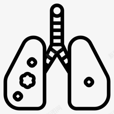 肺癌癌症损害图标图标