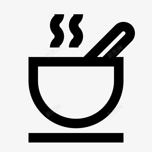 汤碗早餐图标svg_新图网 https://ixintu.com 早餐 汤 汤碗 热 碗 食物 食物和饮料线