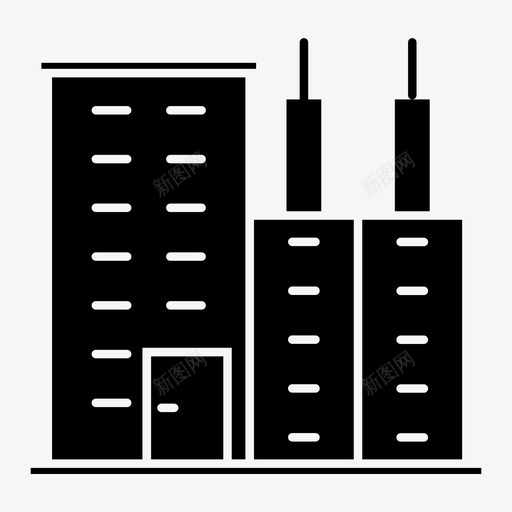 建筑城市办公室图标svg_新图网 https://ixintu.com 办公室 城市 城市元素 塔楼 建筑