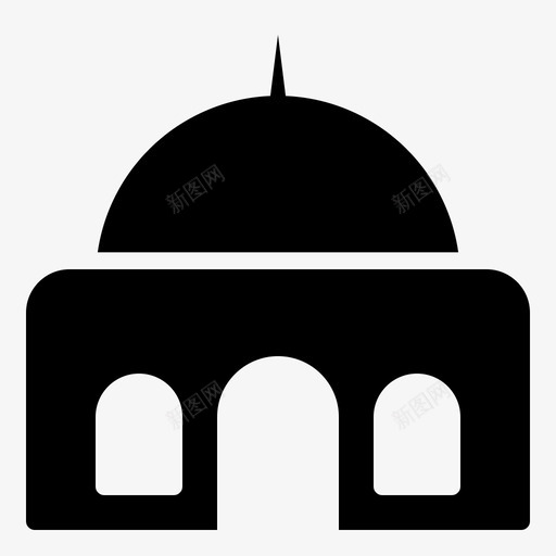 清真寺建筑商业图标svg_新图网 https://ixintu.com 商业 城市 基本 寺庙 建筑 清真寺
