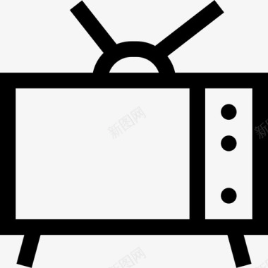 电视音频和视频22线性图标图标
