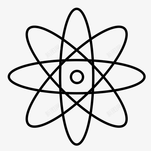 原子物理科学图标svg_新图网 https://ixintu.com 元素 原子 物理 科学 药学