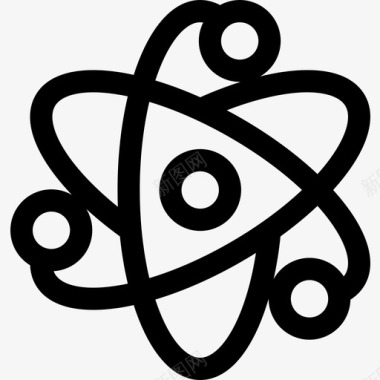 原子疯狂科学15线性图标图标